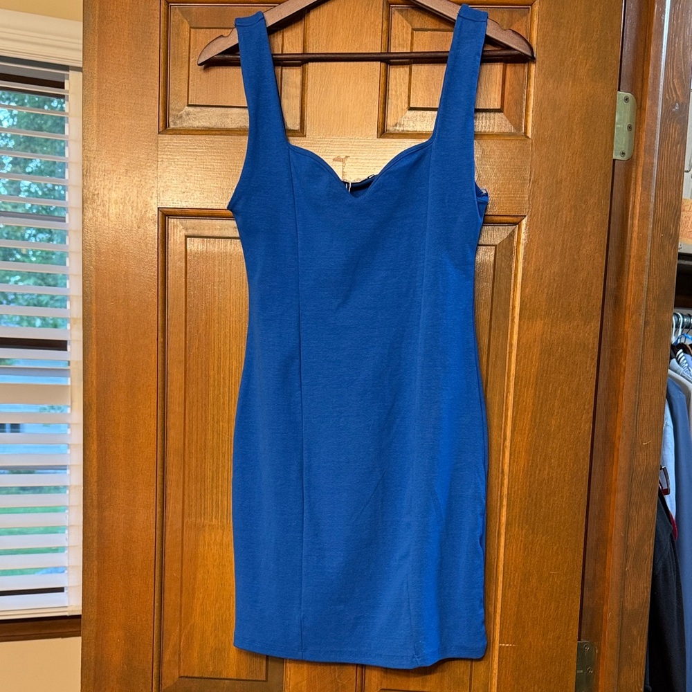 NWT Zara Royal Blue Mini Dress - Size L